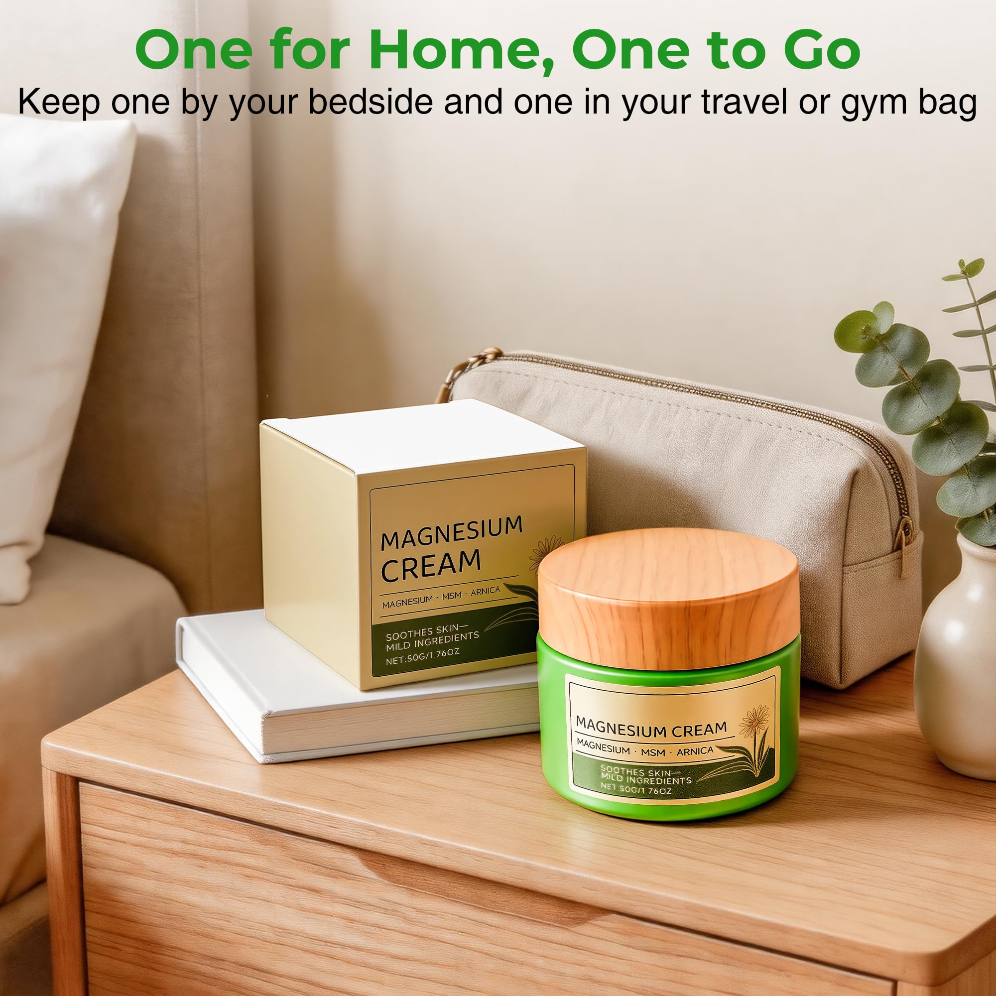 Pureasy two bottles in gym bag showing ready-to-go convenience