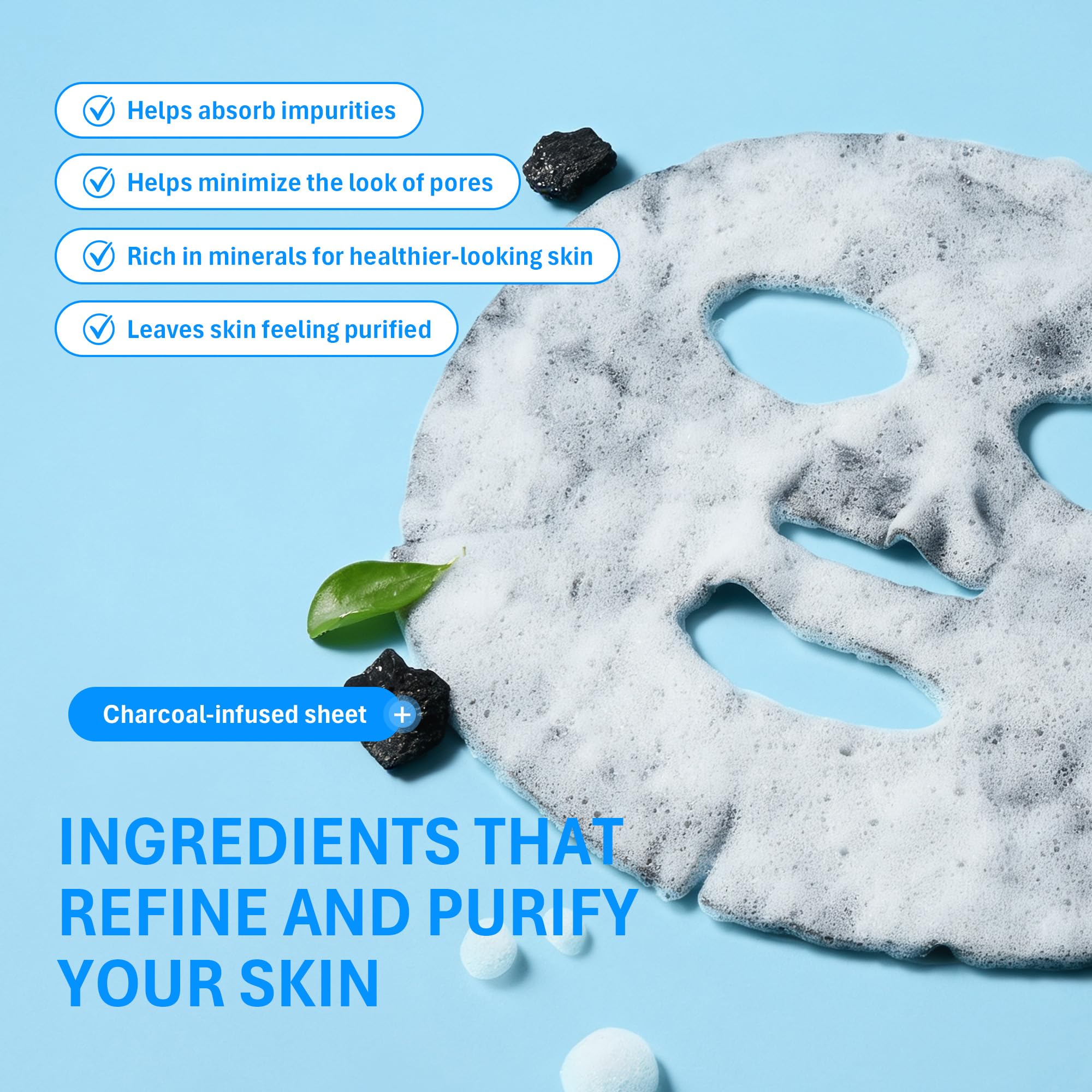 Purederm open packet with sheet ready to apply for convenience