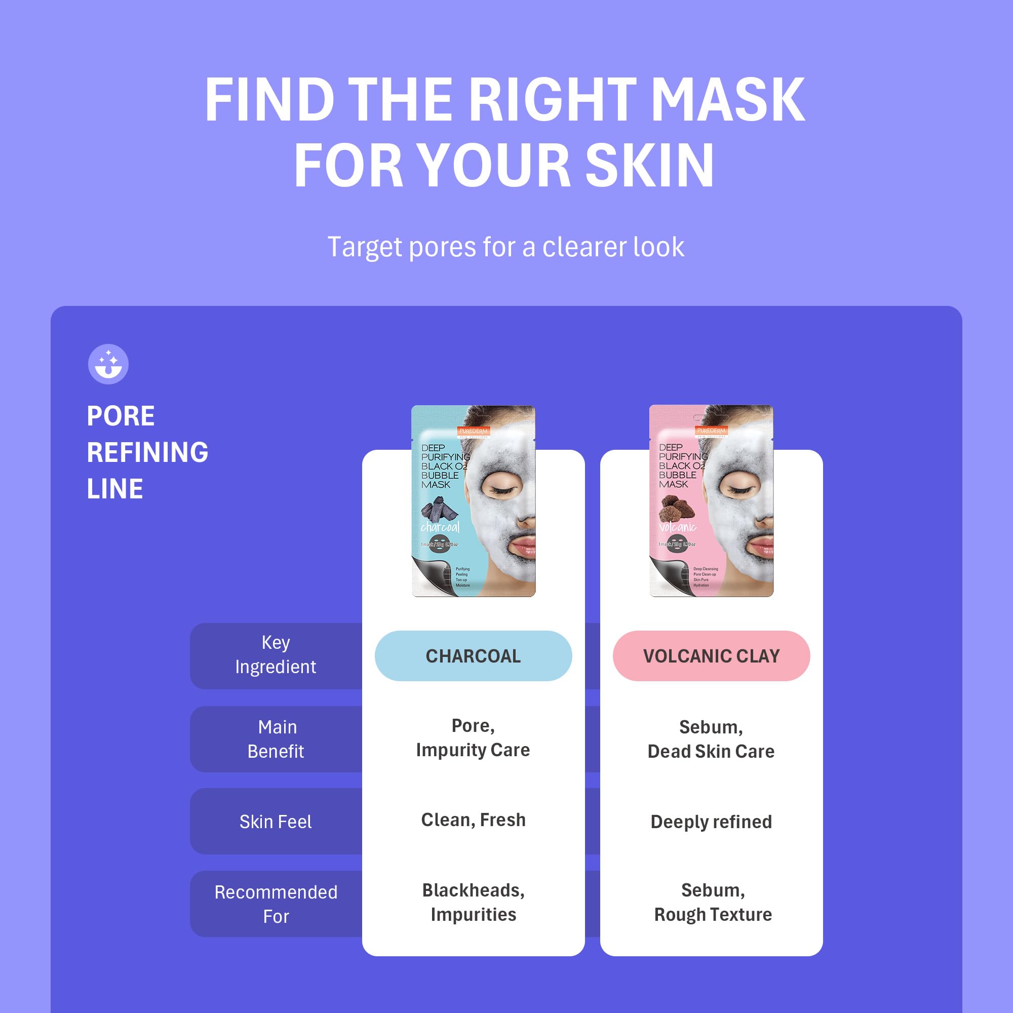 Purederm mask packet held in hand for size and portability