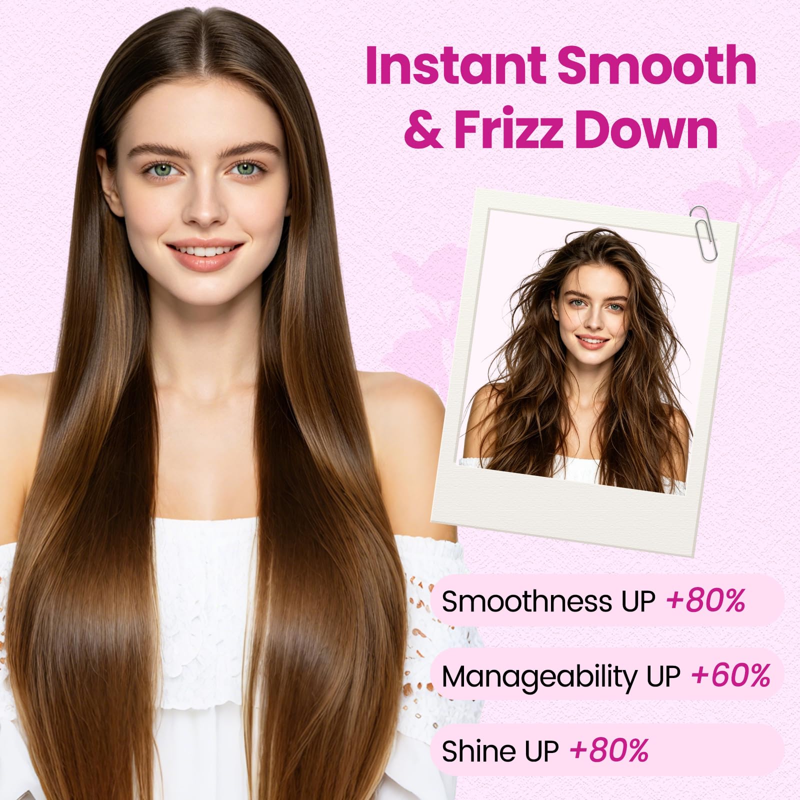 PUREGUST brush lifting hair at roots to create volume and natural-looking body