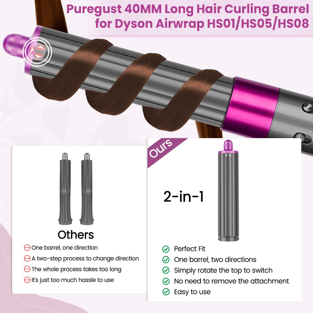PUREGUST hair wrapping action showing auto-wrap benefit consistent curls