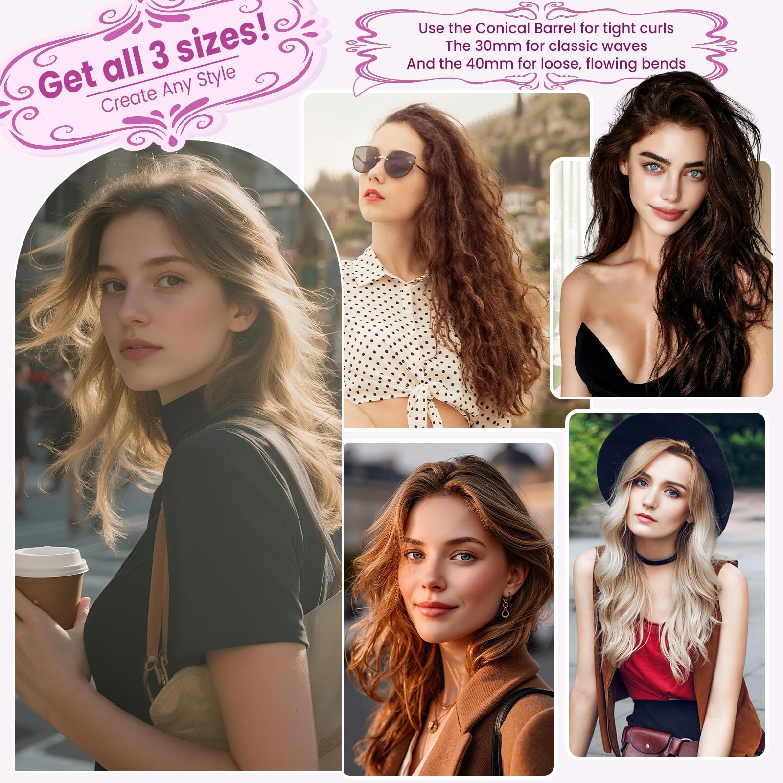 PUREGUST lifestyle image on model with loose waves benefit salon-style finish