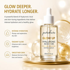 Purekure pump close-up dispensing serum, demonstrates easy controlled application