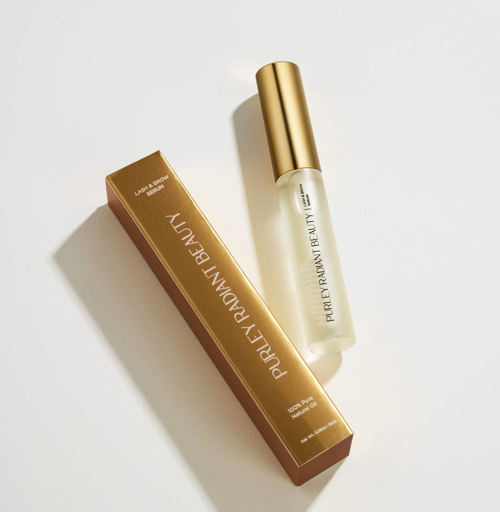 Purely Radiant Beauty brow application lifestyle image showing subtle thickening benefit