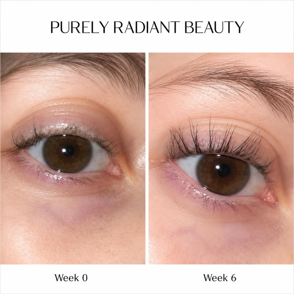 Purely Radiant Beauty serum texture drop on fingertip illustrating lightweight conditioning