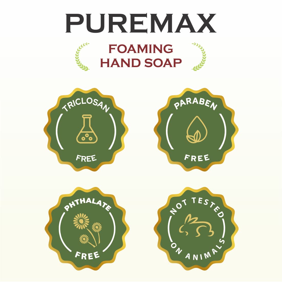 Puremax bottle staged in a bathroom to show calming scent and decor benefit
