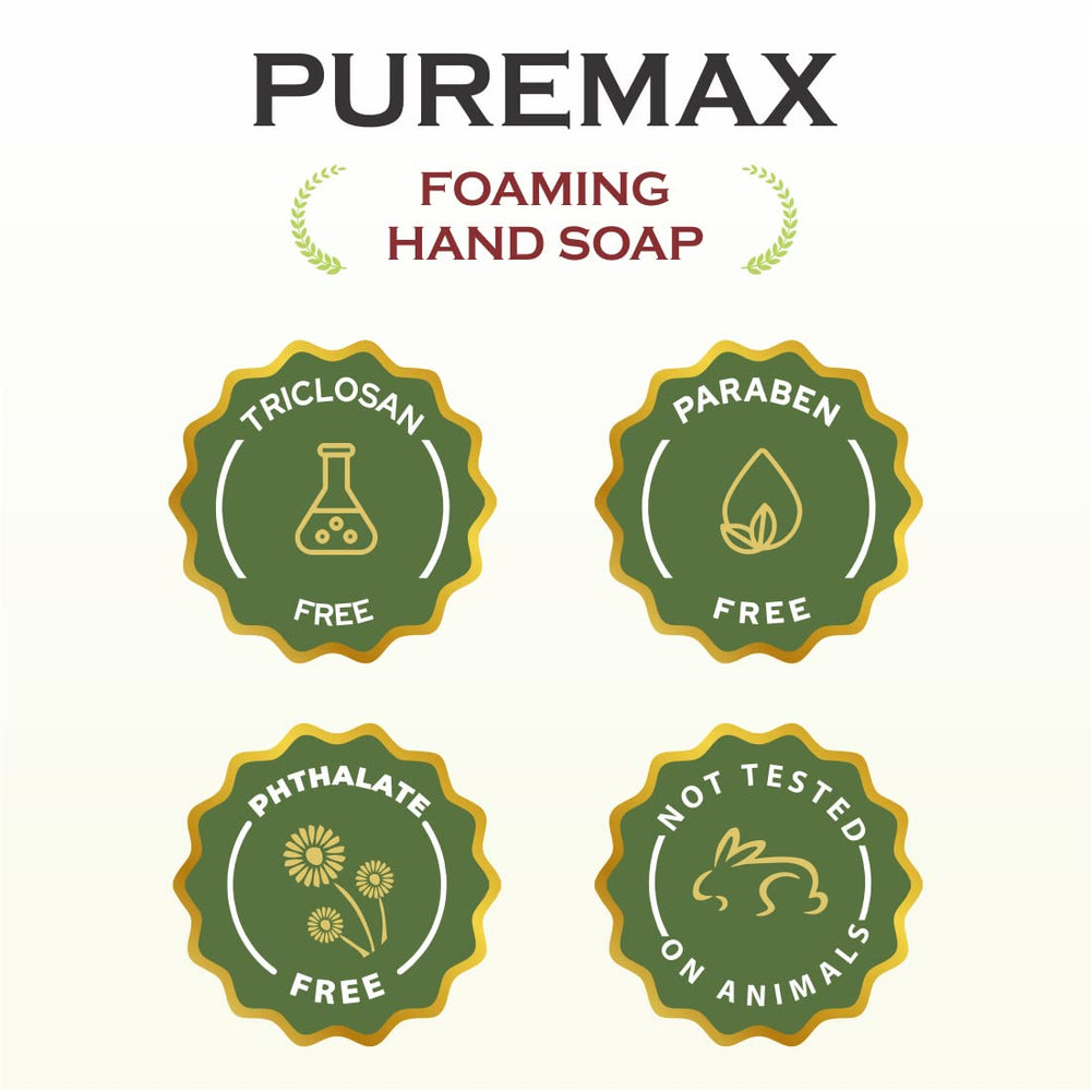 Puremax bottle staged in a bathroom to show calming scent and decor benefit