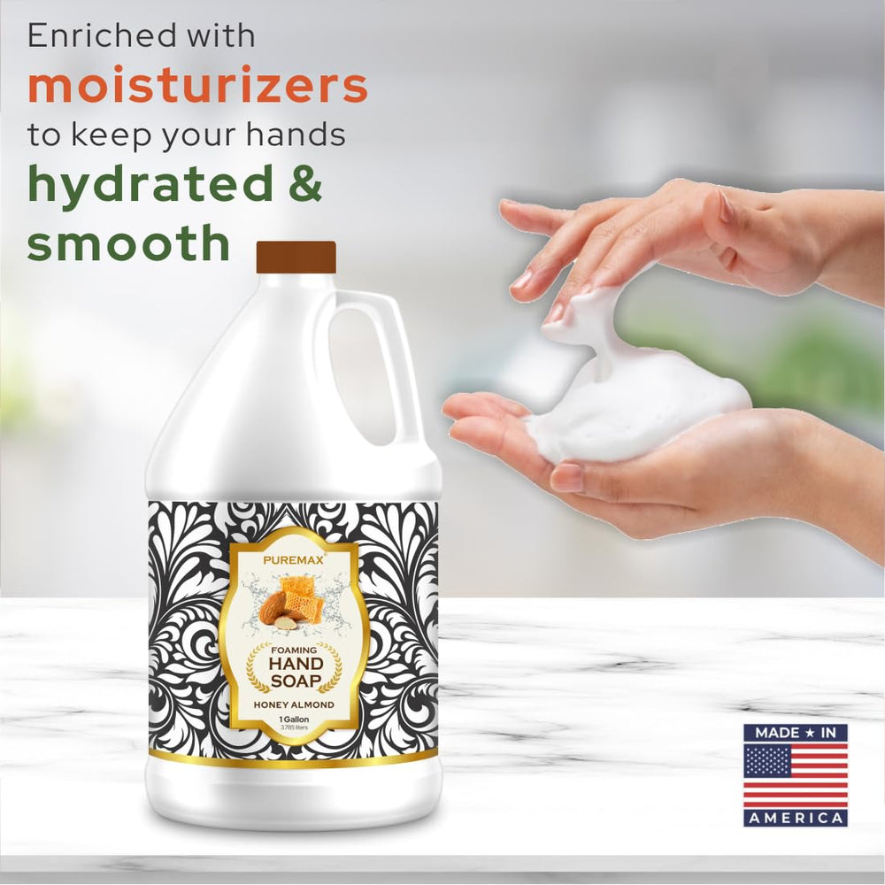 Close-up of Puremax creamy foam texture, showing rich lathering benefit