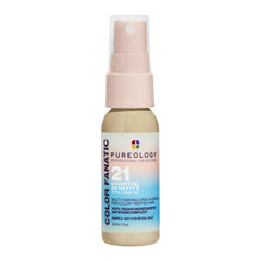 Pureology front packaging shows compact 1 fl oz bottle and benefits