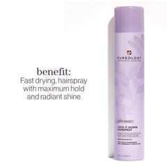 Pureology aerosol nozzle detail demonstrating precise spray control and ease