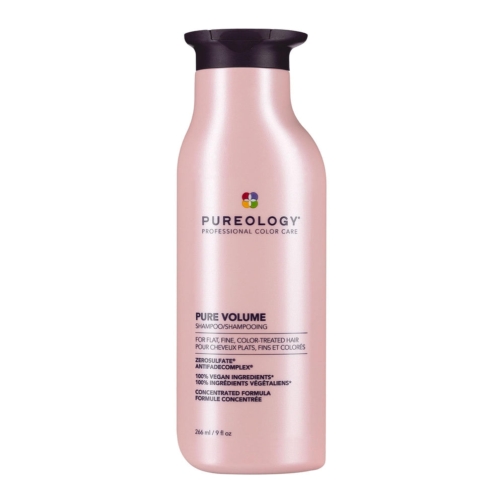 Pureology pure volume shampoo front packaging shows brand and volumizing benefit