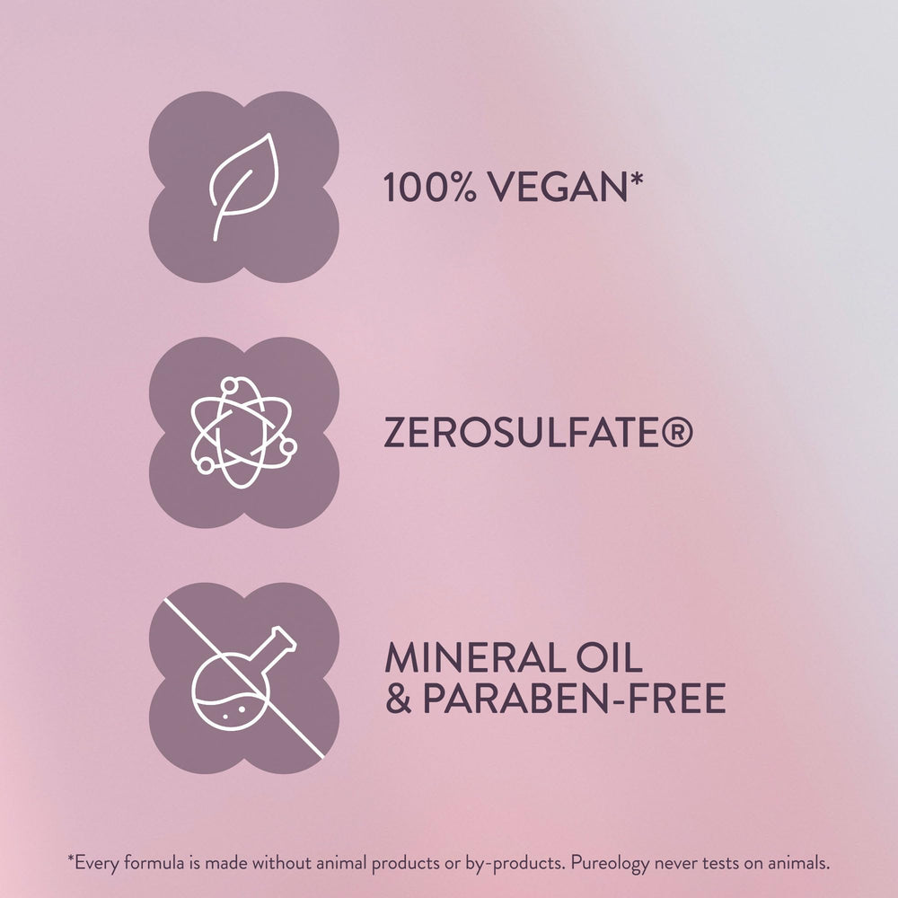 Pureology pure volume shampoo in shower setting indicating daily routine benefit