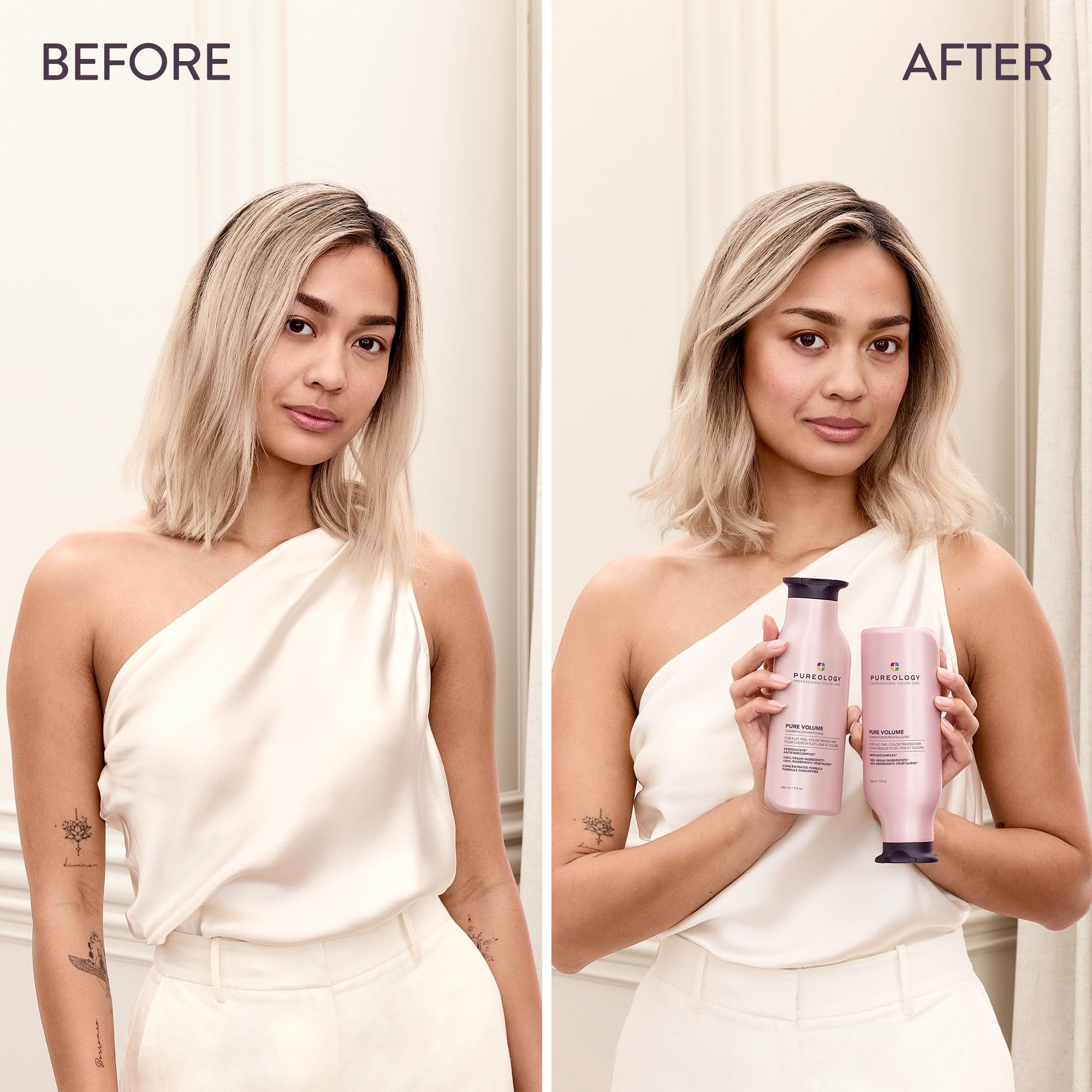 Pureology pure volume shampoo wheat protein ingredient image highlighting volumizing