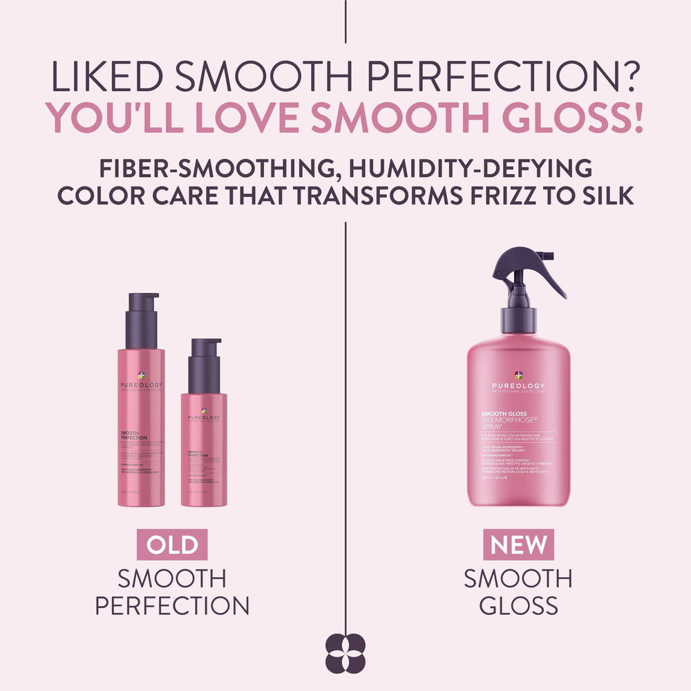 Pureology fine mist closeup demonstrating even distribution for lightweight smoothing