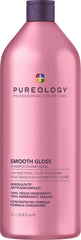 Pureology Smooth Gloss Shampoo front bottle showing brand and size benefits