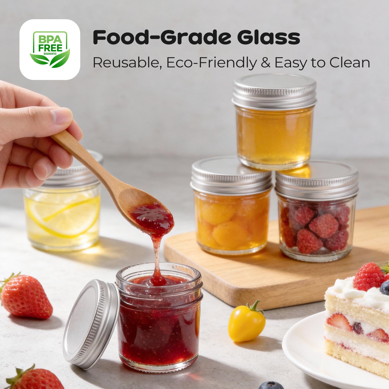 PureRoot hand holding jar showing compact portable size benefit