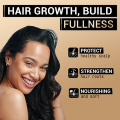 PureRootss shampoo pump dispensing clear texture for gentle cleansing