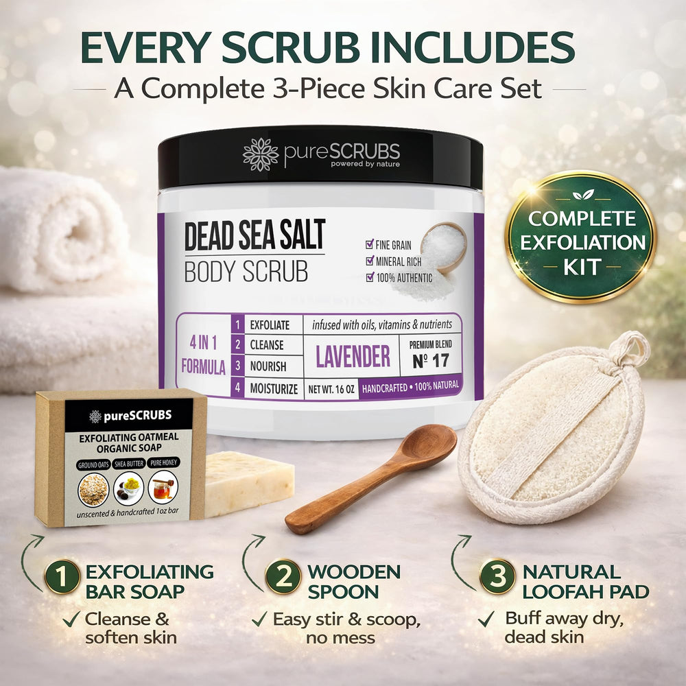 pureSCRUBS natural loofah pad close-up for gentle buffing and smoother skin