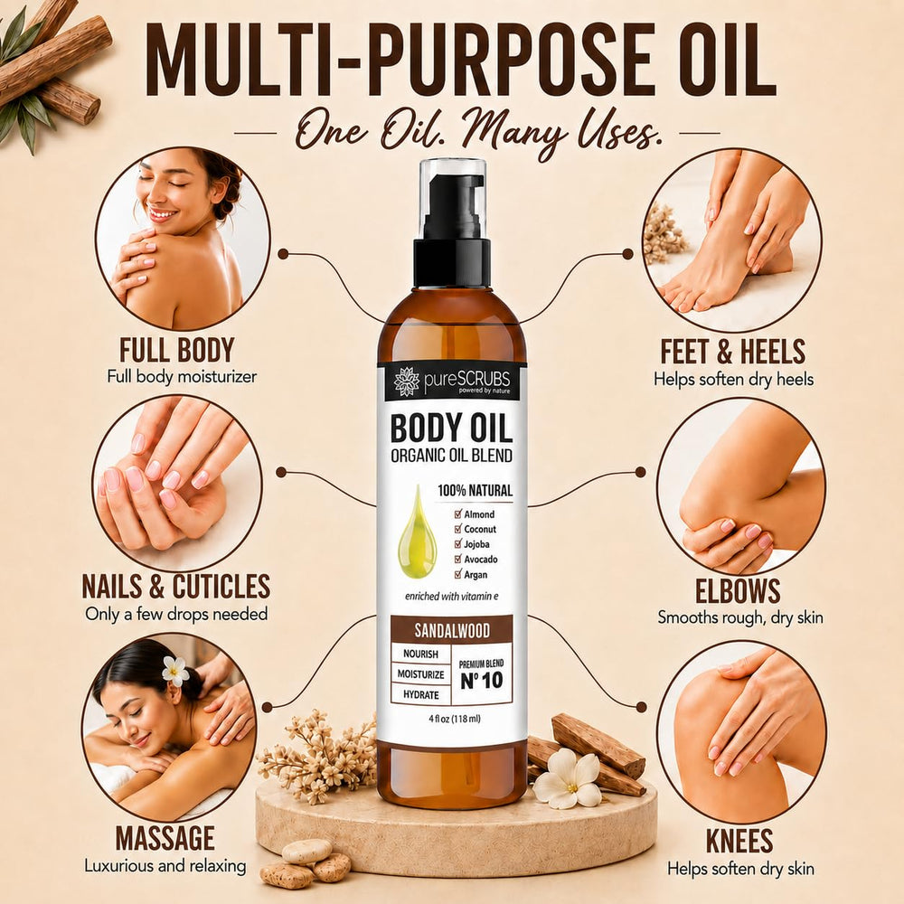 pureSCRUBS oil on nails and cuticles showing nourishment and strengthening benefit