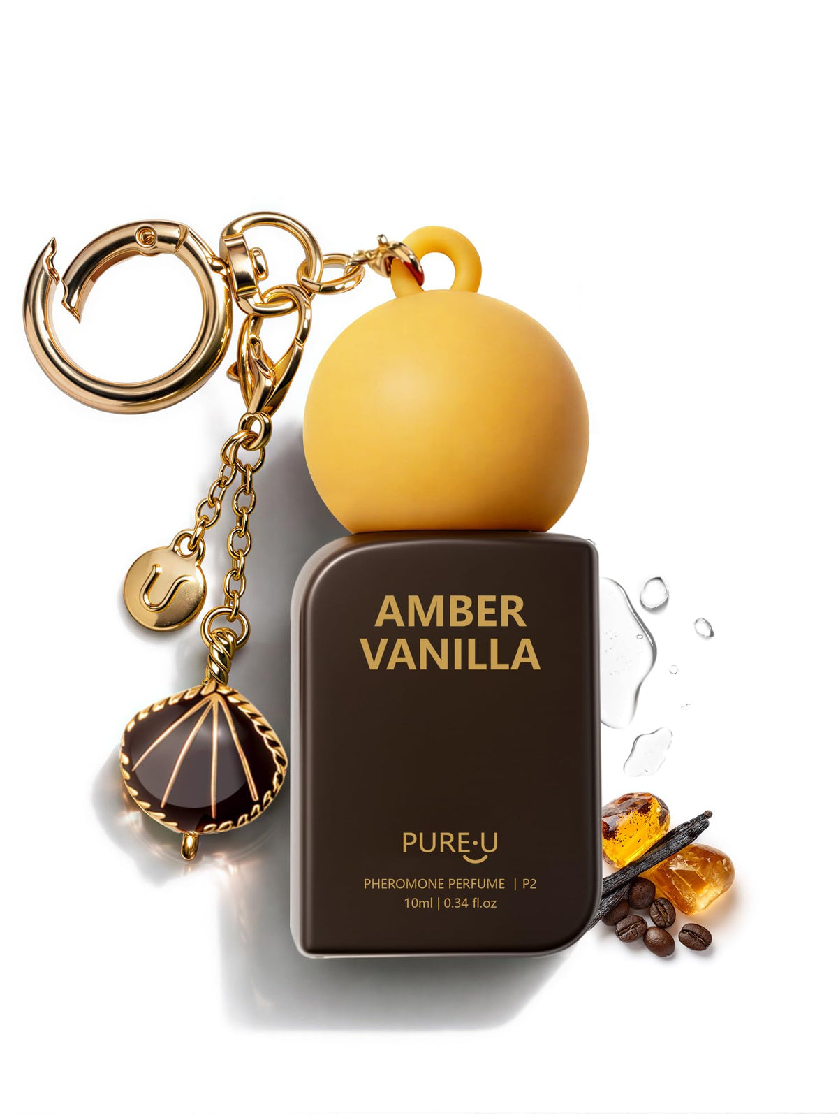 PUREU front bottle view showing compact extrait de parfum convenience