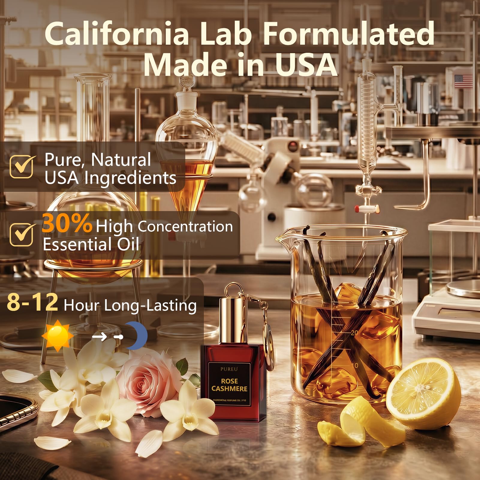 PUREU label and ingredient list emphasizing USA-made quality