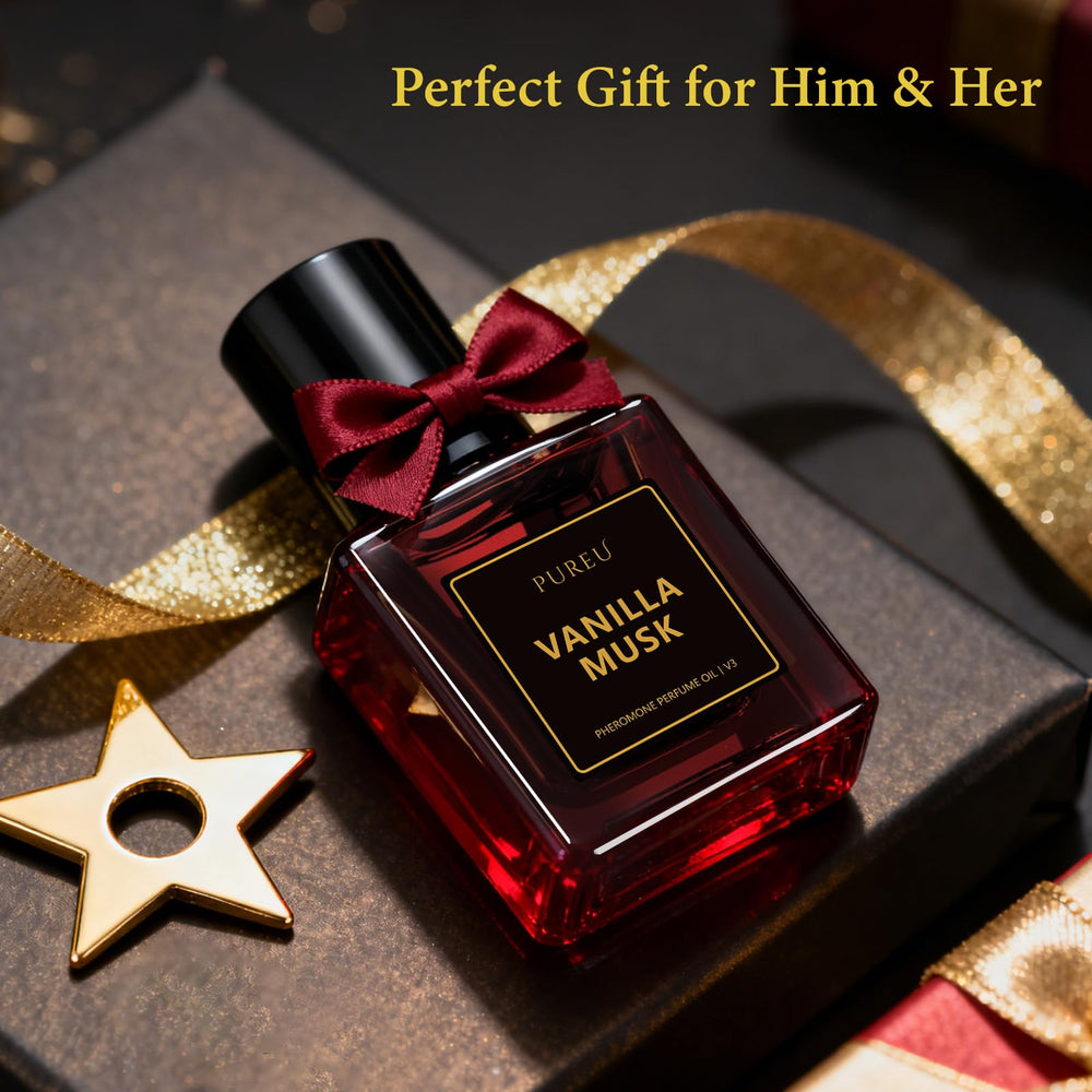 PUREU model wearing fragrance in a lifestyle shot showing natural confident appeal