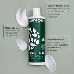 Purezero conditioner creamy close-up showing smoothing benefit
