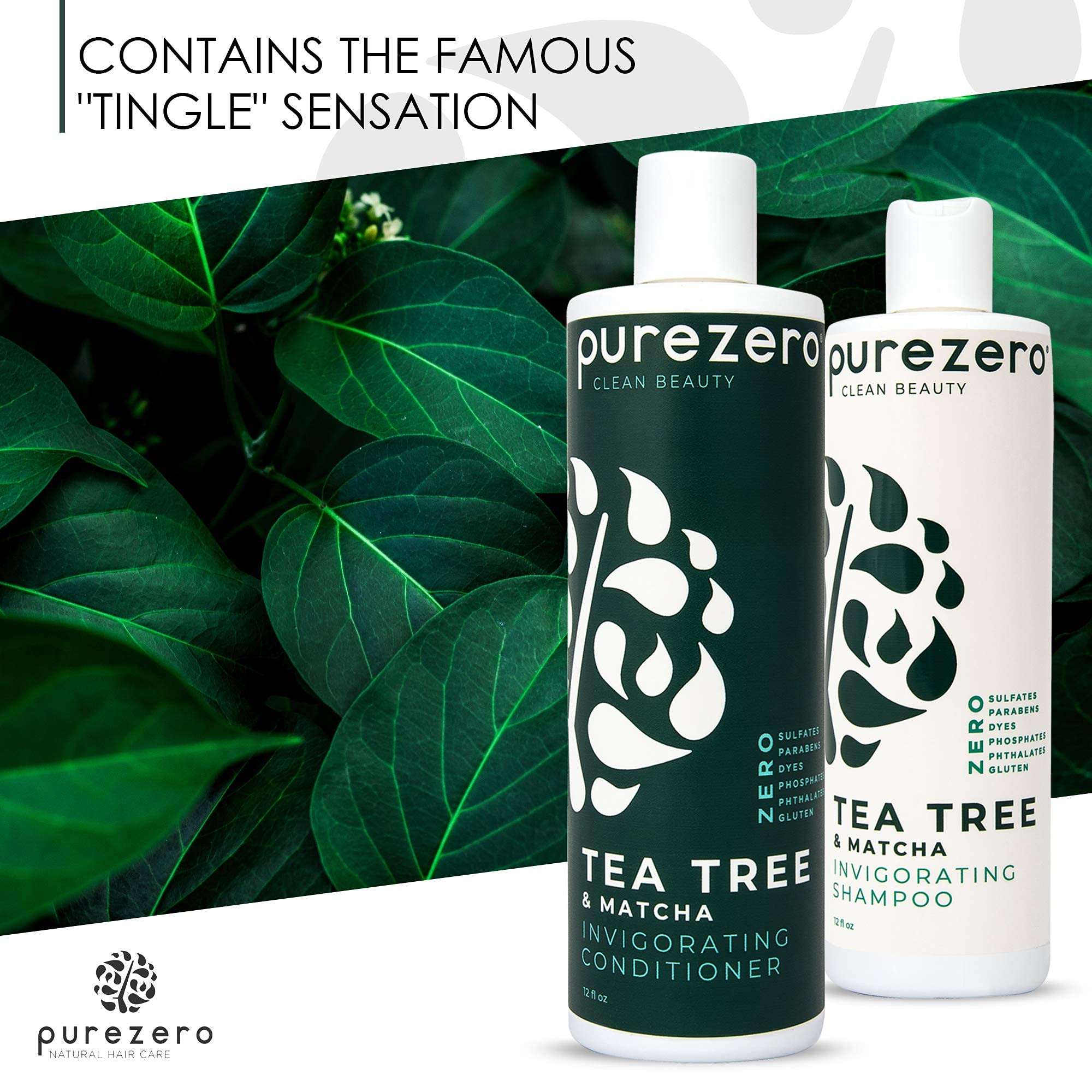 Purezero in-use in shower showing scalp-refreshing lather