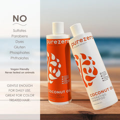 PureZero ingredient label closeup showing coconut oil and clean formulation