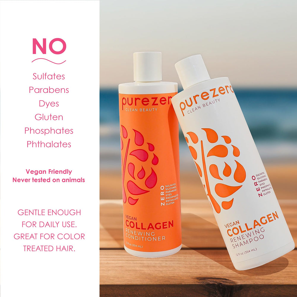 Purezero set on bathroom shelf lifestyle scene showing everyday clean-beauty use