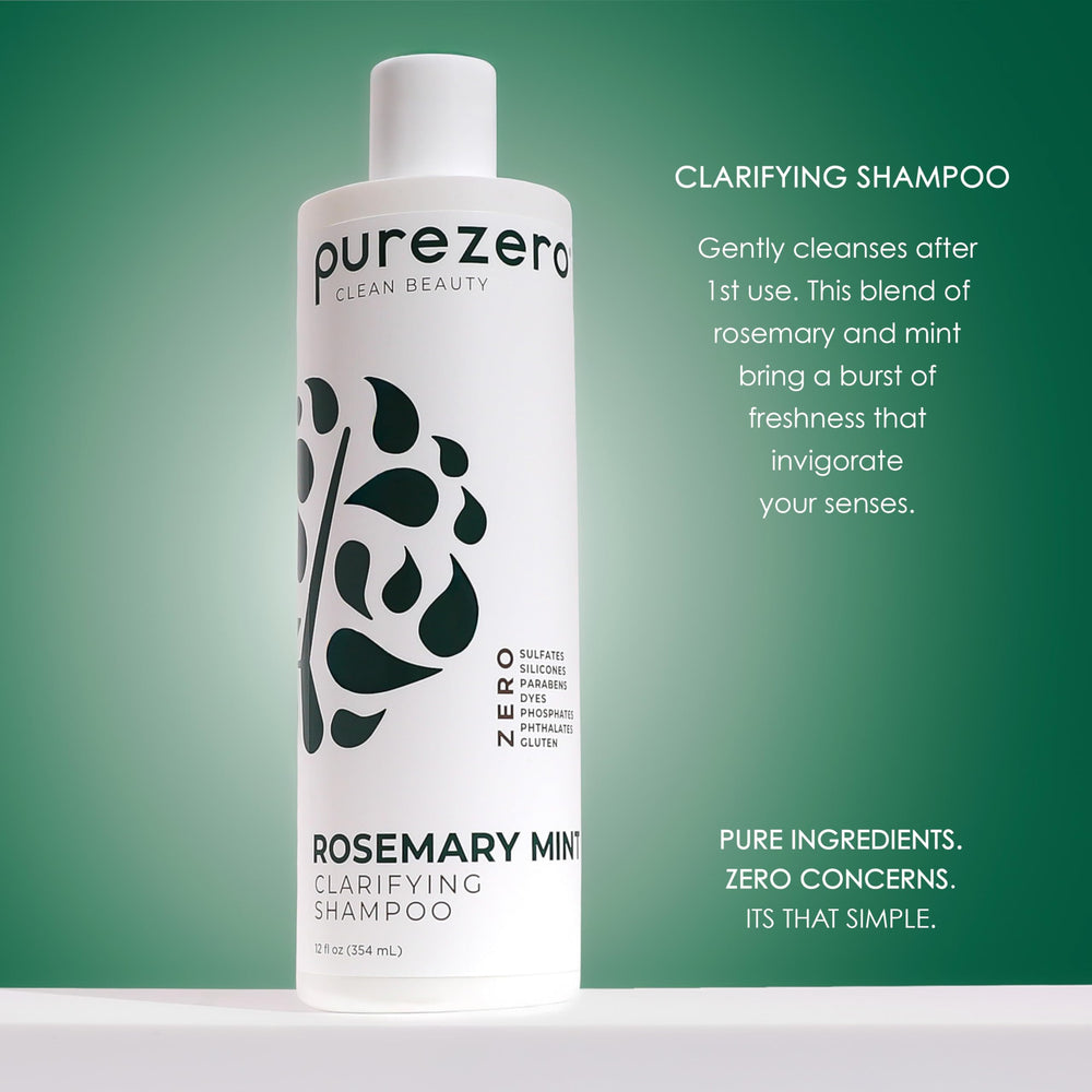 Purezero label close-up highlighting rosemary and mint extract ingredients