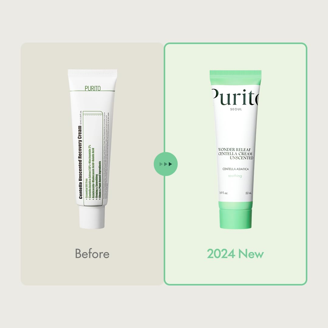 PURITO cream on palm illustrating easy spreadability and quick comfort