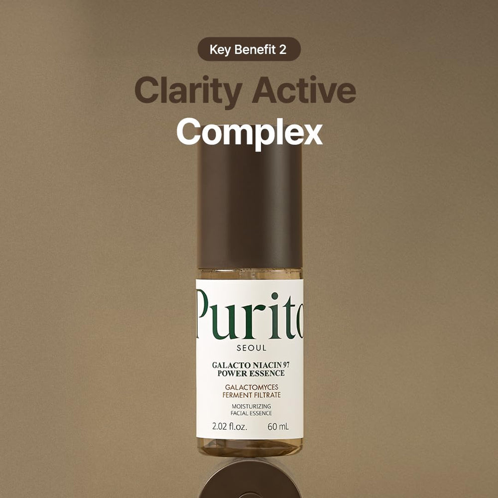 PURITO essence spread on hand displaying thin, fast-absorbing texture that layers well