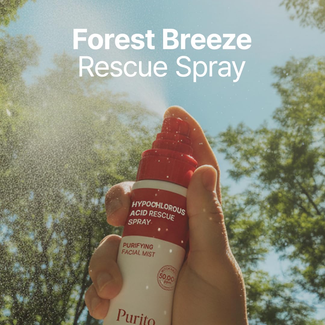 PURITO close-up of spray nozzle demonstrating fine mist delivery benefit