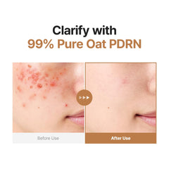 PURITO label close-up highlighting oat PDRN and gentle exfoliation