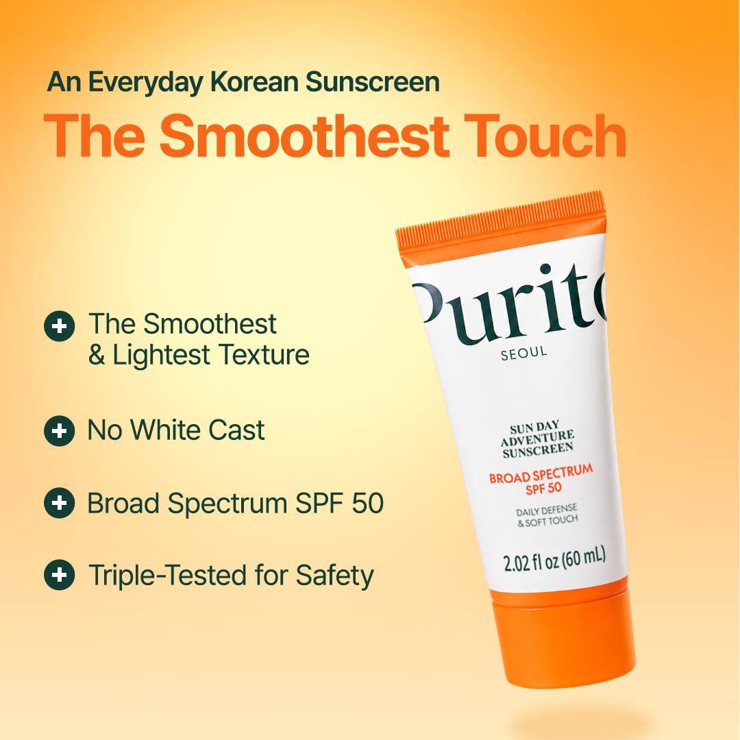PURITO sunscreen cap and spout detail showing easy dispensing