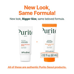 PURITO sunscreen texture close-up highlighting lightweight finish