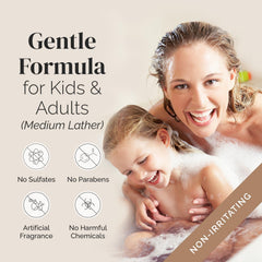 Puriya shampoo being massaged into scalp to soothe itch and remove buildup