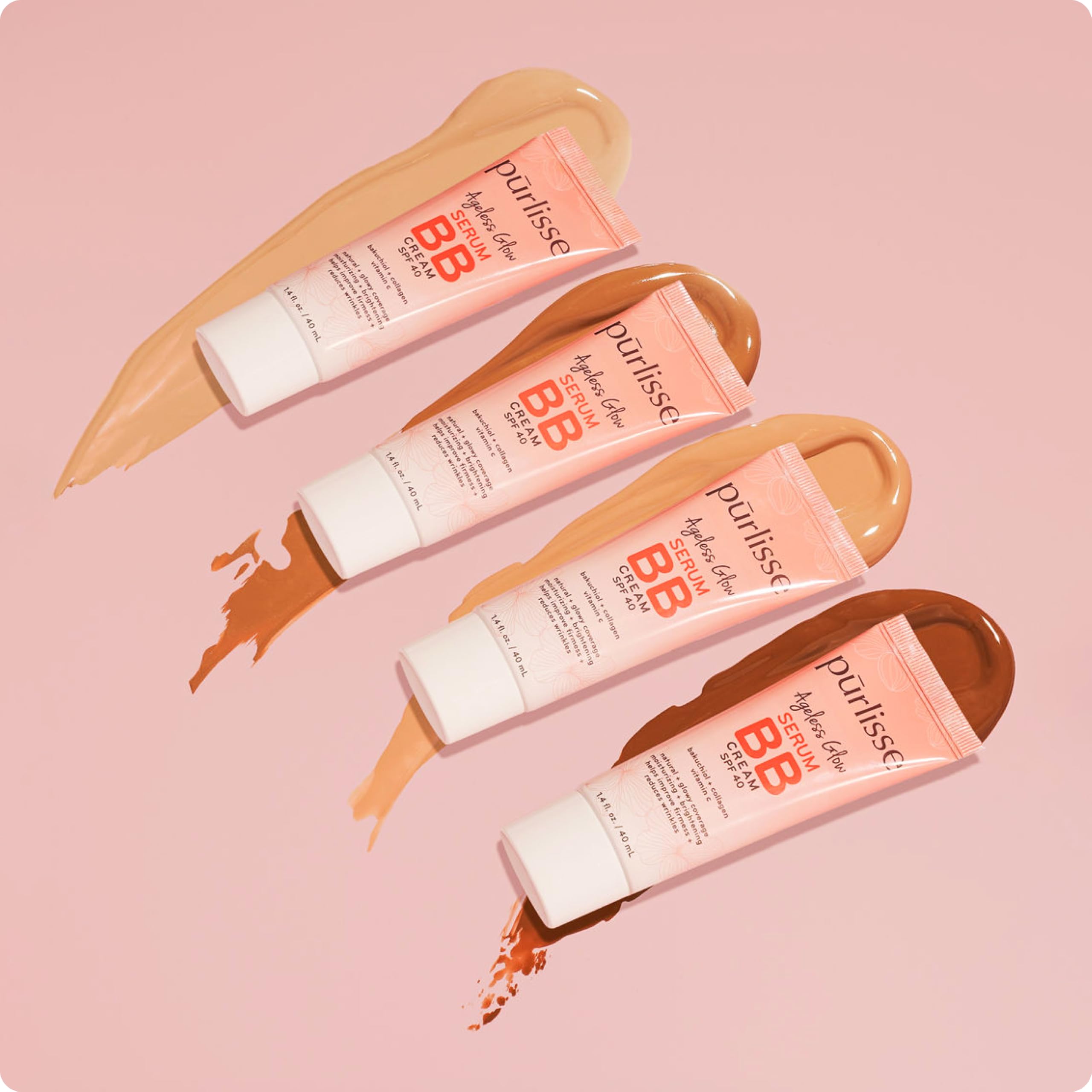 pūrlisse compact and brush with BB cream representing layering options for longer wear