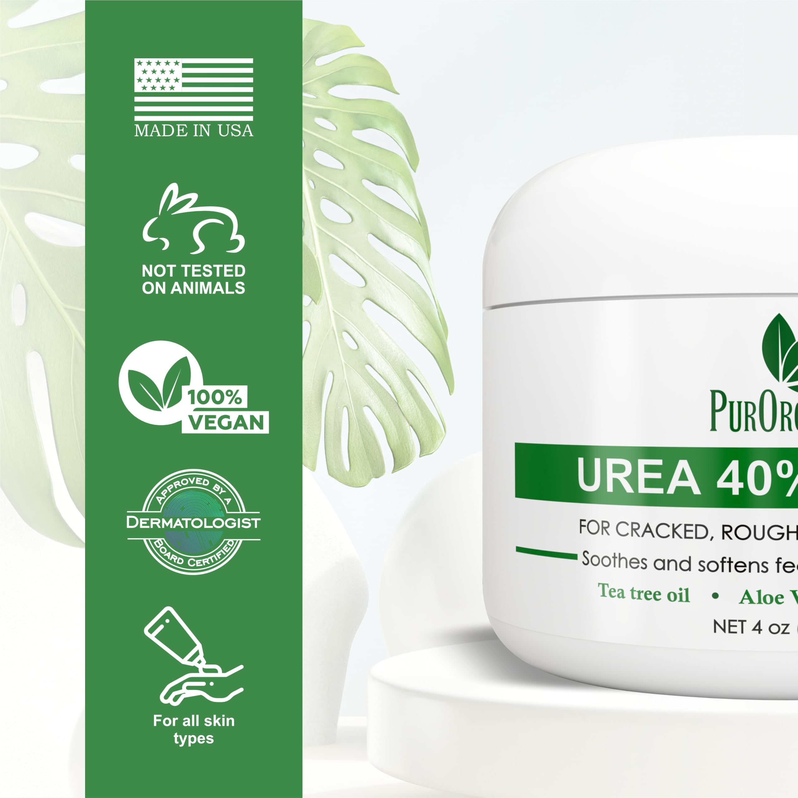 PurOrganica cream texture close-up showing rich consistency for deep hydration