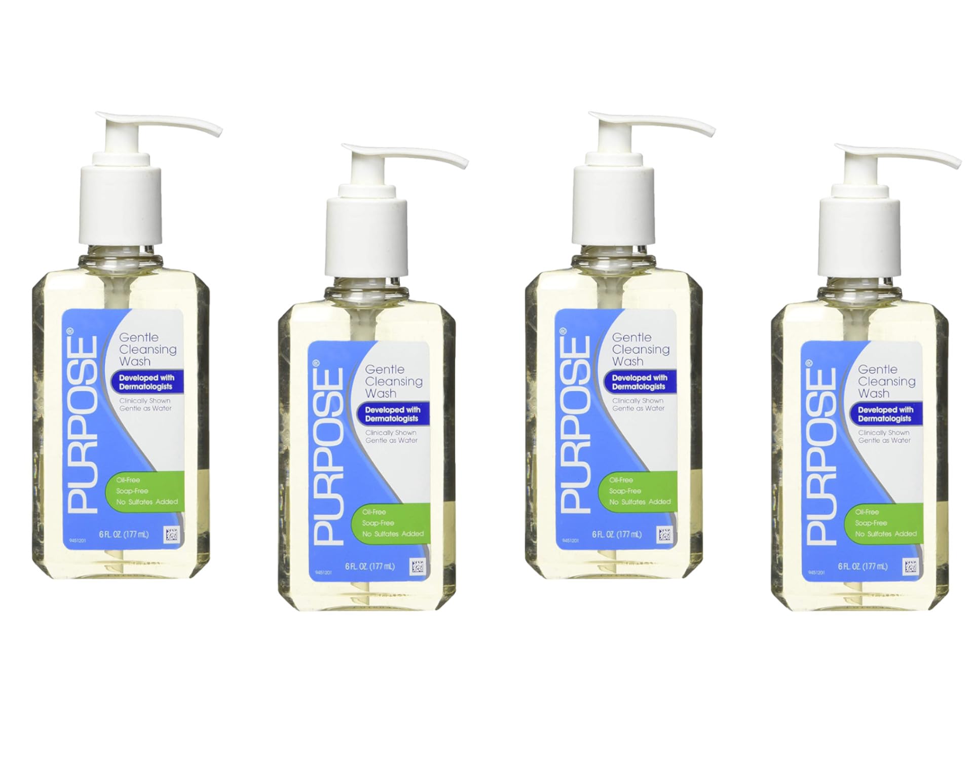 Purpose pump bottle front view showing clean packaging and easy dispensing benefit