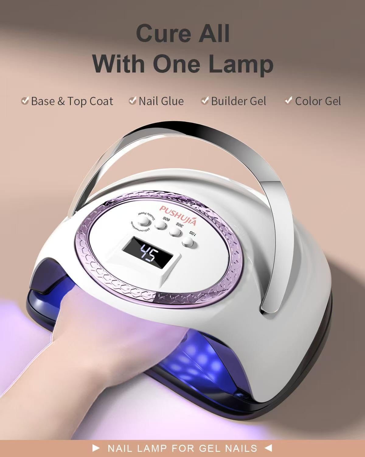 PUSHUJIA magnetic detachable base removed for easy pedicures and cleaning