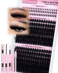 PVDKIW front packaging showing complete fluffy lash clusters kit benefit of all-in-one tools