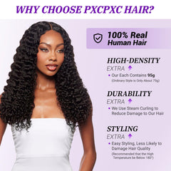 PXCPXC styled wig on model showcasing full volume and seamless blend