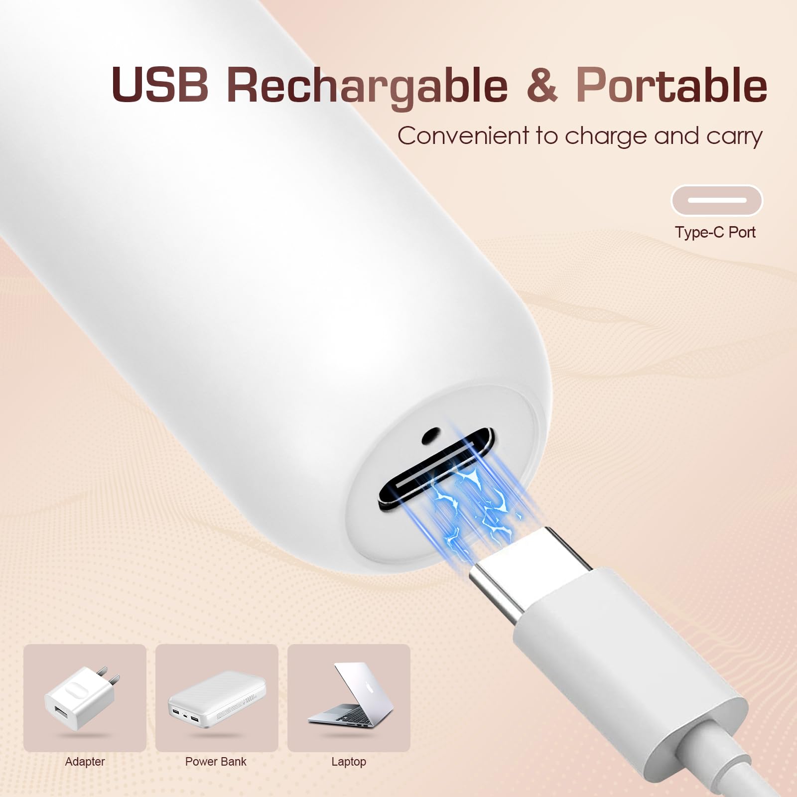 pxiluyna epilator rinsing under tap to show waterproof design and simple cleaning