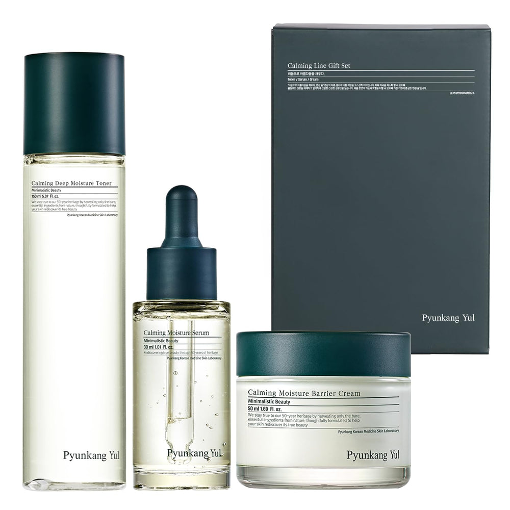 Pyunkang Yul gift box front view highlighting calm, elegant packaging and easy gifting