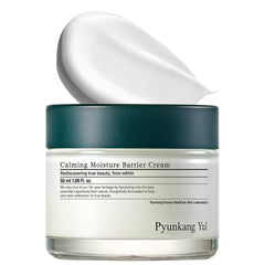 Pyunkang Yul front packaging showing minimalist jar and calming cream benefits