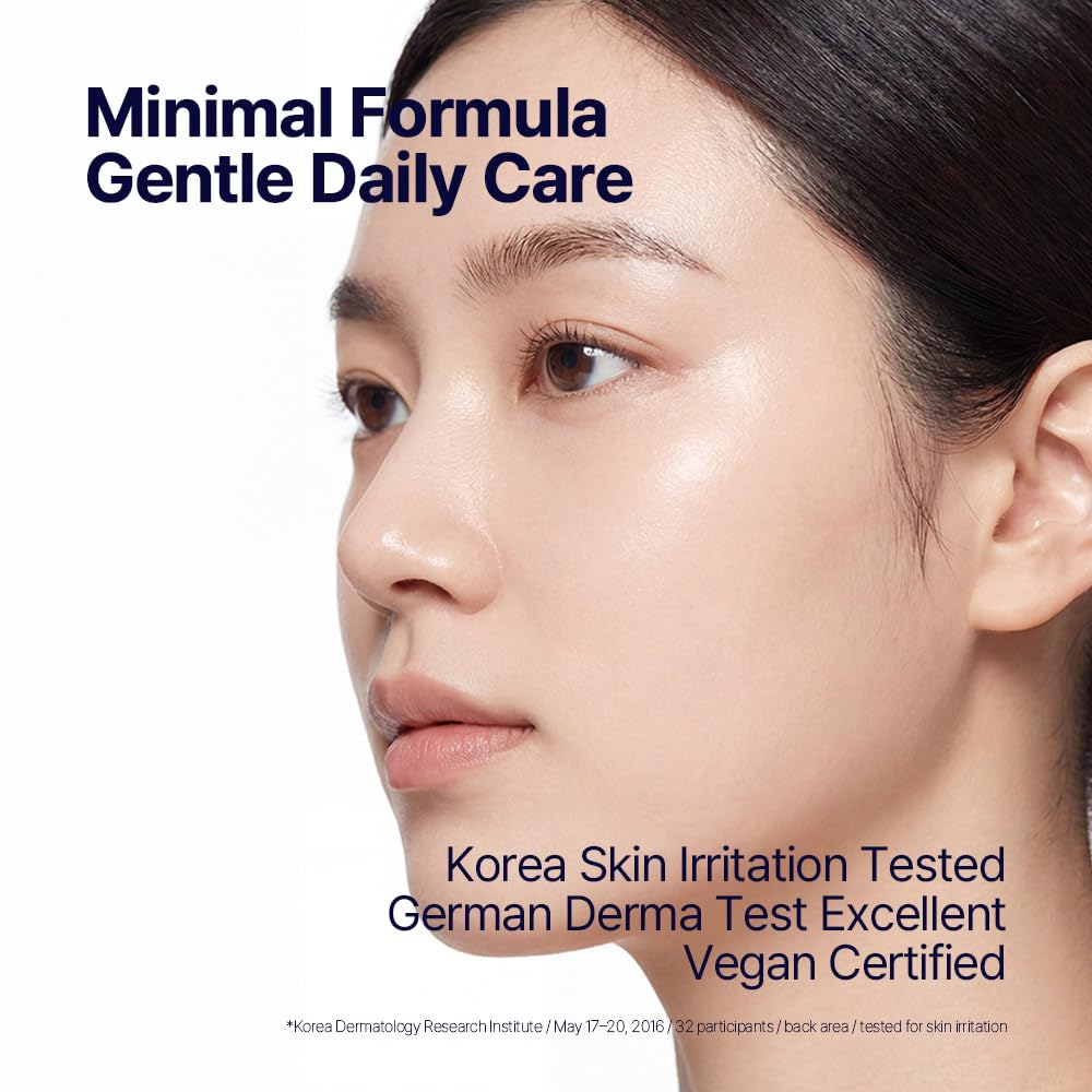 Applying toner at night demonstrating Pyunkang Yul hydration step benefit