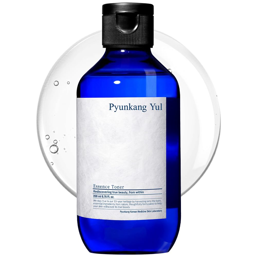 Pyunkang Yul bottle front view showing sleek packaging and gentle formula benefits