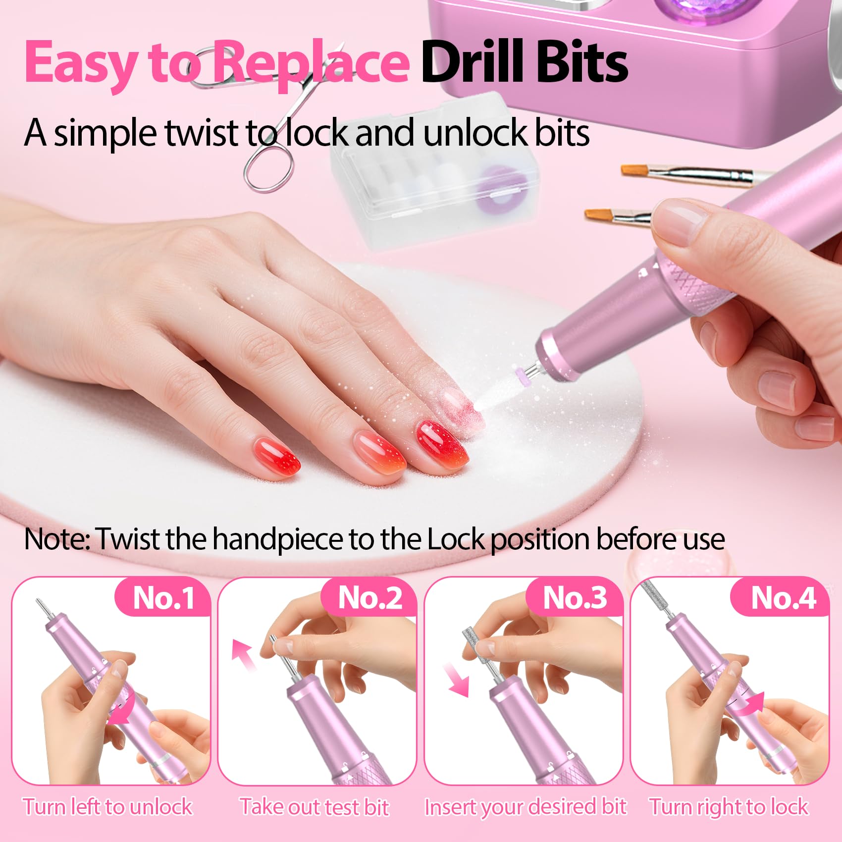 PYVOLA assortment of 12 drill bits and 6 sanding bands for versatile tasks